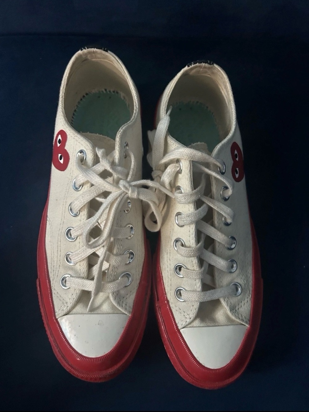 Converse Comme des Garcons Play x Chuck 70 Low Men's Sneakers, Beige, Size 5